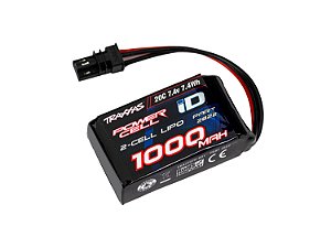 BATERIA LIPO 2S 1000MAH 20C 7,4V COM CERTIFICAÇÃO TRAXXAS iD