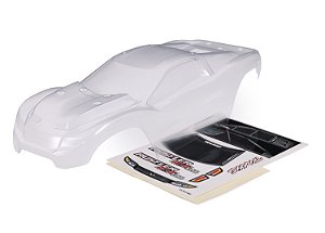 BOLHA TRAXXAS RUSTLES 4X4 TRANSPARENTE -6740 COM ADESIVOS