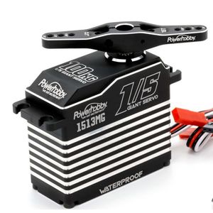 Servo brushless de alumínio de alto torque com engrenagens de aço à prova d'água