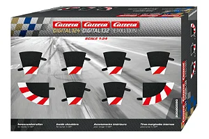 Bordas Internas para Curva Carrera 1/30° — 6 Peças + 2 Terminais