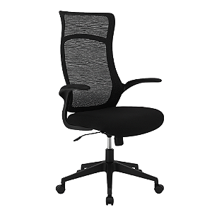 Cadeira de Escritório em Malha Preta com Design Moderno CADE-DO-HLC-3688F