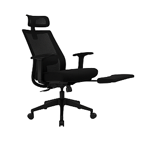 Cadeira de Escritório em Malha Preta com Estrutura Ergonômica CADE-DO-HLC-2788F-1W