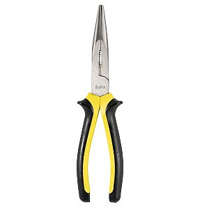 Alicate de Bico Meia-Cana 8" Cabo Emborrachado Amarelo e Preto