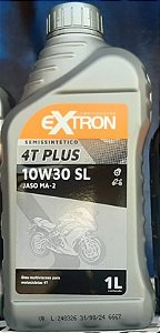 EXTRON 4T PLUS SAE 10W30 API SL SEMI SINTETICO - 24/1  - PEAD EXTRON