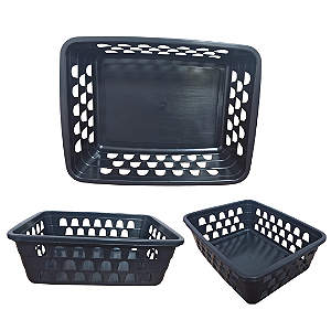 CESTO ORGANIZADOR 20 X 16 CM PRETO