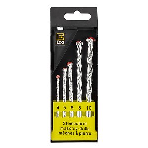 Jogo com 5 Brocas de Videa Ideal para Concreto e Tijolos - 4mm a 10mm