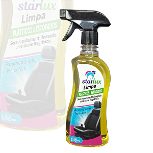 Limpador De Plásticos E Estofados Starlux 500ml Teto E Bancos Remove Encardido Secagem Rápida