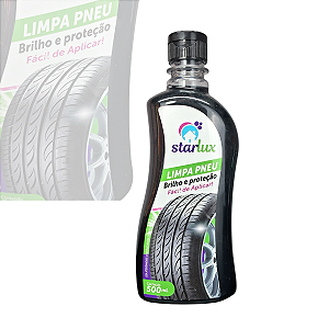 Limpa Pneu Starlux 500ml Protecao E Brilho Acetinado Aspecto De Novo A Base De Agua Facil Aplicacao