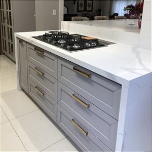 Puxador Alça Creta 192mm Dourado Zen