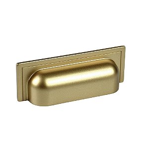 Puxador Concha Plymouth 80mm Dourado Zen