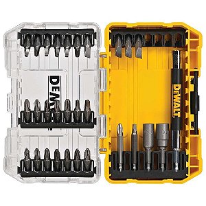 Jogo de Bits Parafusadeira Estojo 29 peças com Guia Magnética DW2162 DeWalt