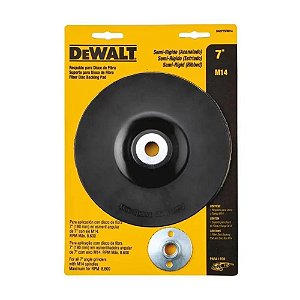 Suporte para Disco de Lixa 7" Semi Rígido Estriado Eixo 14 com Flange Dewalt