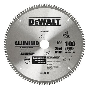 Lâmina Serra Circular Esquadria 10 Pol. 100 dentes DWA03220 Dewalt