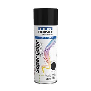 Tinta Spray Super Color Preto Fosco 250g Tekbond
