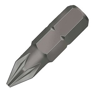 Ponteira Pozidrive Phillips 1/4x25 Aço Carbono Polido