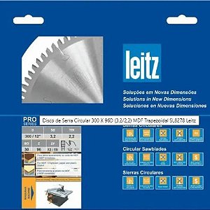 Disco Serra Leitz 300mm 96 Dentes F/TR Positivo SL8278