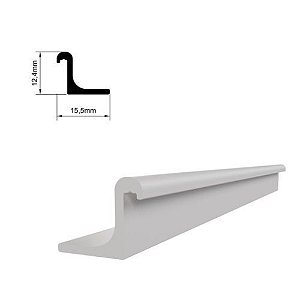 PERFIL PUXADOR 4255 15MM PRETO 6M - RFC