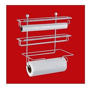 SCHMITT 2970 PORTA ROLOS TRIPLO FIXACAO PAREDE
