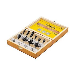 JOGO DE FRESAS P/ TUPIA 10PCS (HASTE 1/4) - STANLEY