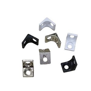 Cantoneira 2 Furos Maciça Quadrada Branco