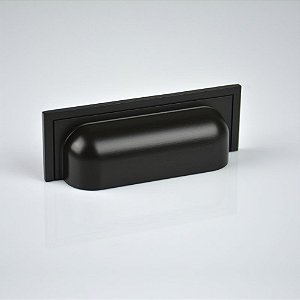 Puxador Concha Plymouth 80mm Preto Zen