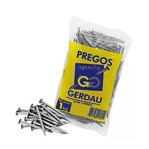 Prego com Cabeça Corpo Liso 25x72 Gerdau 1kg