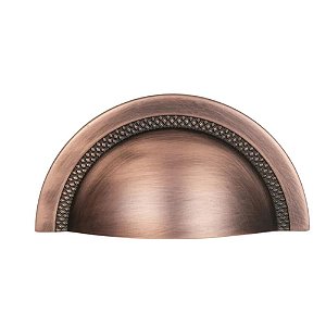 Puxador Concha Shell 64mm Vecchio Cobre Zen