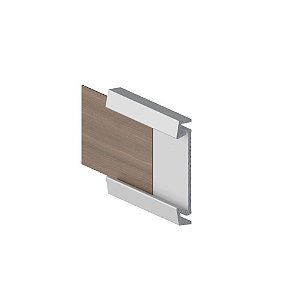 Perfil Puxador Sobreposto Stretto 1411 Anodizado 3m Alternativa