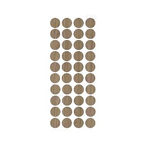 Tapa Furo Adesivo Siena Greenplac 12mm Cartela 40 unid Jfex