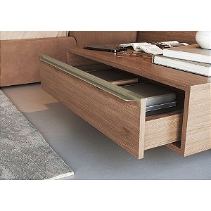 Puxador em Alumínio 18mm 6mt RM-408 Facetado Safira Inox Matte Rometal