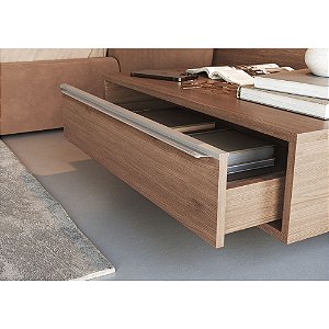 Puxador em Alumínio 20mm 6mt RM-409 Facetado Safira Natural Rometal