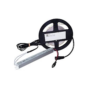 Combo Fita Led 3528 com Silicone 3000K Luz Amarela (Quente) 5m e Conversor 3A 12V Led Line