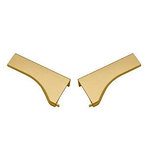 Ponteira Facetato PE-183 Curva 18mm Dourado Fosco Rometal