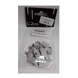 Kit 20 Ponteiras Difusor Sobrepor para Alumínio Ripado AL Led Line