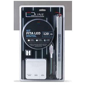 Kit Fita Led Digital Inteligente Luz Quente 120 LEDs/m 5m 24V 3000K 2835 LED Line