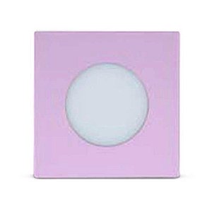Luminária Point Quadrada 1,5W Bivolt 6000K Lilás Ledline
