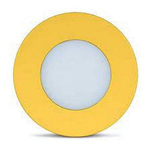 Luminária Point Kids Circular 1,5w Bivolt Amarela 6000k Ledline