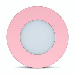 Luminária Point Kids Circular 1,5w Bivolt Rosa 6000k Ledline