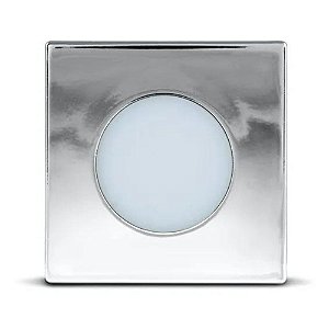 Luminária Point Quadrada 1,5W Bivolt 6000K Cromado Ledline