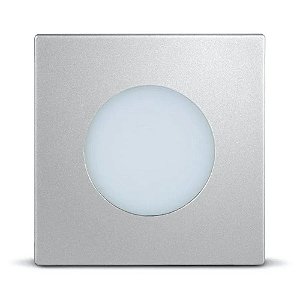 Luminária Point Quadrada 1,5W Bivolt 6000K Alumínio Ledline