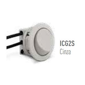 Interruptor Gota Cinza Saída Simples com Cabo Lateral ICG2S Ledline