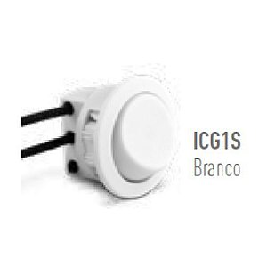 Interruptor Gota Branco Saída Simples com Cabo Lateral ICG1S Ledline