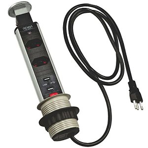 Torre de Tomada com 2 tomadas + 2 USB - Renna