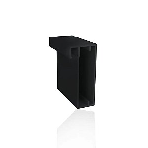 Perfil Montante Na Cor Preto Para Vidro Rm 059 Rometal