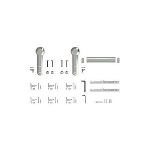Sistema Rodizio Aparente EVO Portas Passagem 01 Porta 40 a 60 Kg 3m Cromo - Rometal