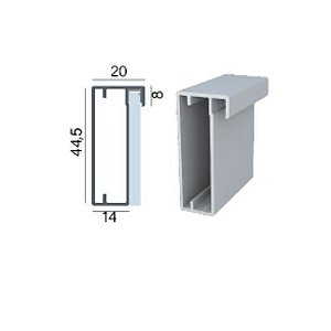 Perfil Montante Titânio Fosco Para Vidro Rm 059 Rometal