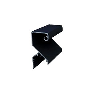 Puxador RM-336 Preto Para MDF 15mm 3m Rometal