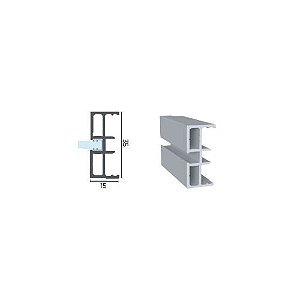 Perfil Lateral UNO RM-371 Anodizado Fosco Barra 6mt