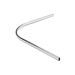 Tubo para Cabideiro Curvo 90º Oblongo Cromado 1,50mt - HD Ferragens
