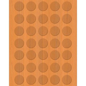Tapa Furo Adesivo PVC Ipê Guarani 12mm 40 Unidades Greenplac